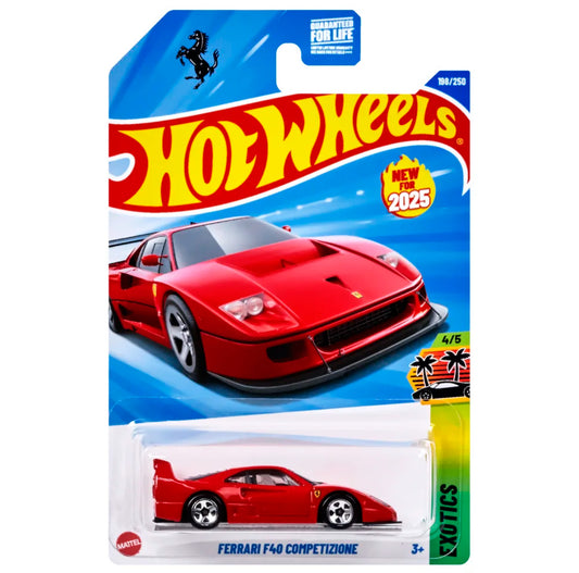 Hot Wheels 2025 Ferrari F40 Competizione - Exotics #198/250 (Red)