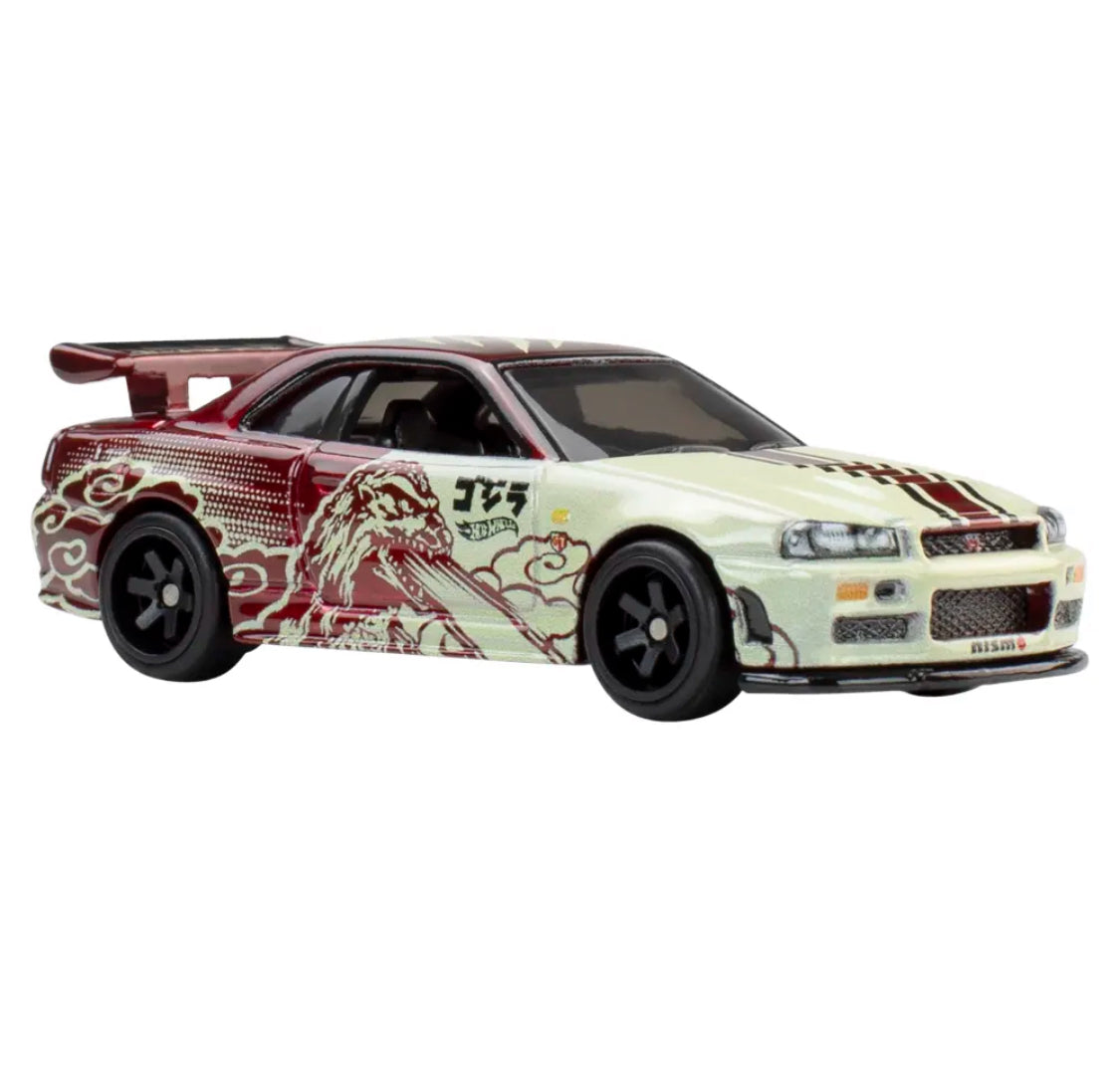 Hot Wheels Premium Pop Culture Godzilla — Nissan Skyline GT-R (BNR34)