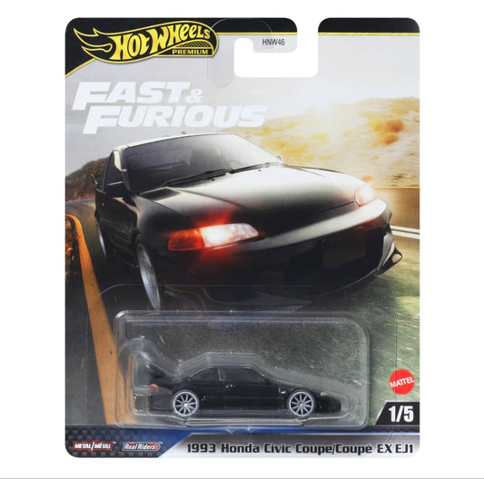 Hot Wheels Premium Fast & Furious 1993 Honda Civic Coupe EJ1 1/5
